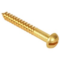 Clampaq Brass Round Head Slotted - Self Colour