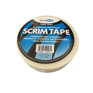 SELF ADHESIVE STANDARD WHITE SCRIM TAPE 50mm x 90m