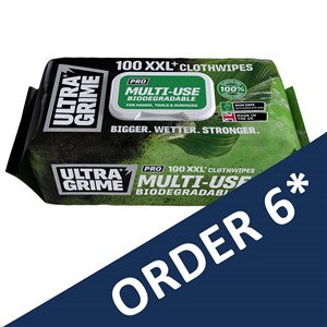 ULTRA GRIME MULTI-USE BIODEGRADABLE WIPES (GREEN) 100no